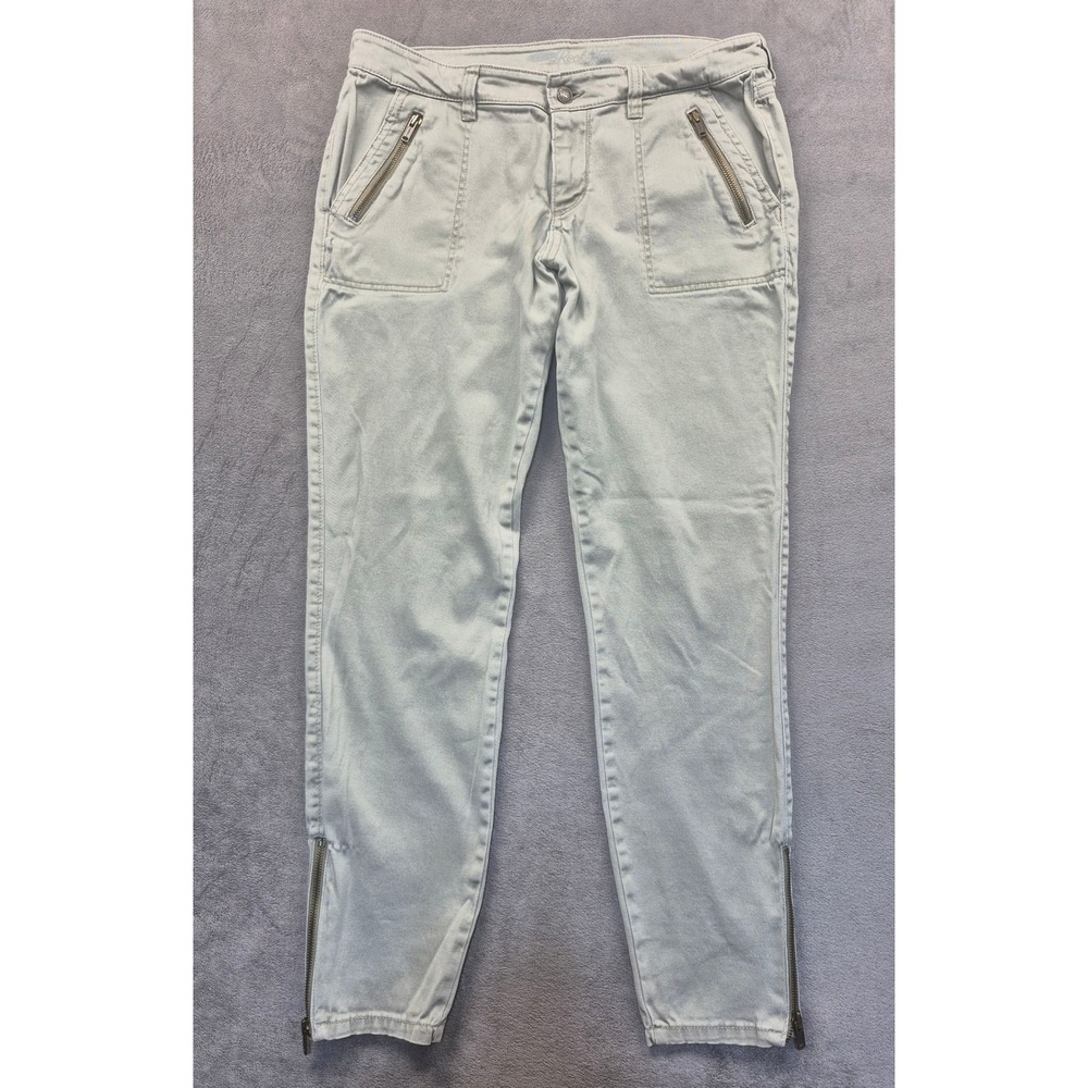 Old Navy Edgy Rockstar Skinny Gray Utility Pants Ankle Zippers Womens Size 12